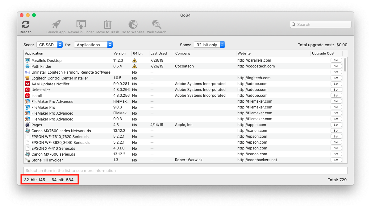 Find 32 bit apps on mac catalina